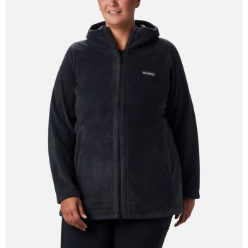 Columbia Ženske Majice S Kapuljačom - Benton Springs II Long Plus Size Crne | HRJF-78560